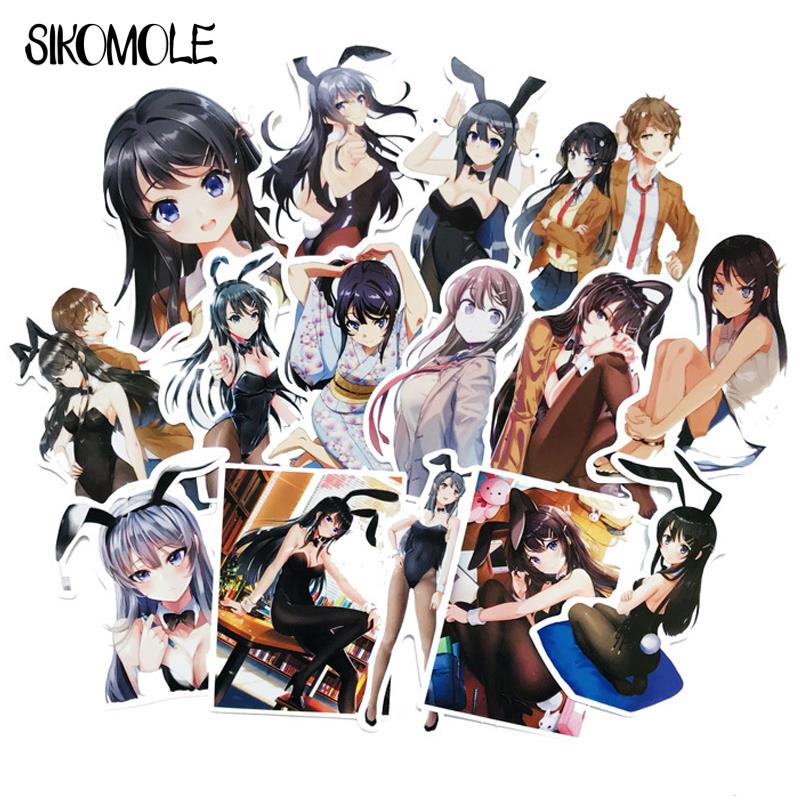 10/30/50PCS Cartoon Japan Anime Rascal Does Not Dream of Bunny Girl Senpai Sticker Laptop Luggage DIY Decal Graffiti Stickers F5