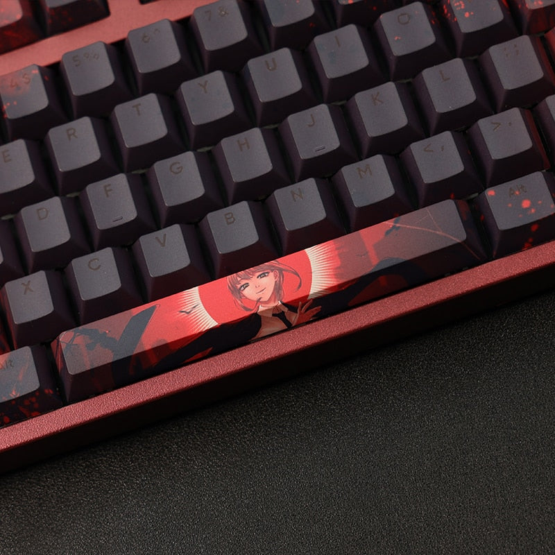 108 Keys PBT Dye Subbed Keycaps Two Dimensional Cartoon Anime Gaming Key Caps OEM Profile Backlit Keycap For Chainsaw Man Makima