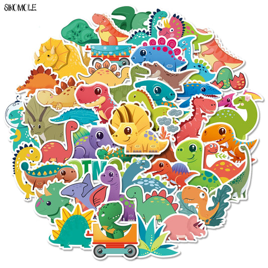 10/30/50PCS Cartoon Cute Dinosaur Stickers Graffiti Tyrannosauru Rex DIY Toy Decorative Suitcase Luggage Laptop Decal Sticker F5