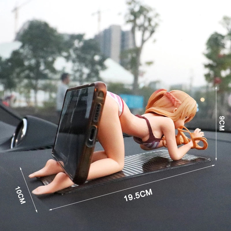 Bikini Girl car phone holder | Anime Girl Figure Phone Holder | Car Dashboard Decorations Ornaments