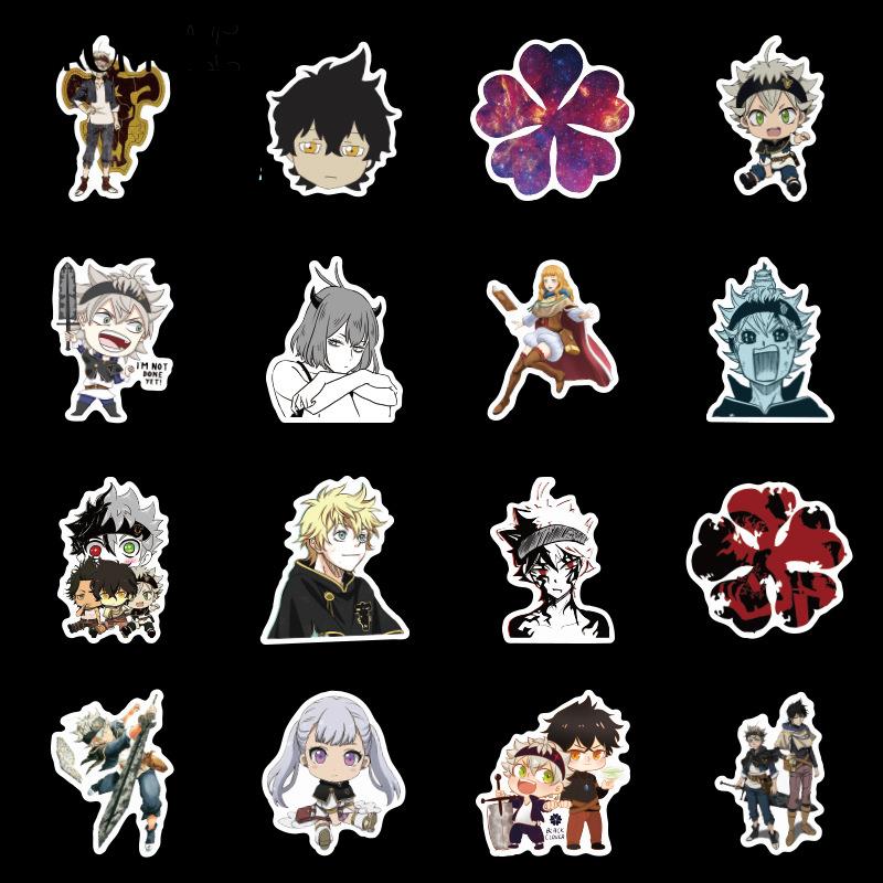 10/30/50PCS Anime Black Clover Quarter Knights Card Stickers Scrub For Kids DIY Toys Collection Gift Decals Graffiti Sticker F5