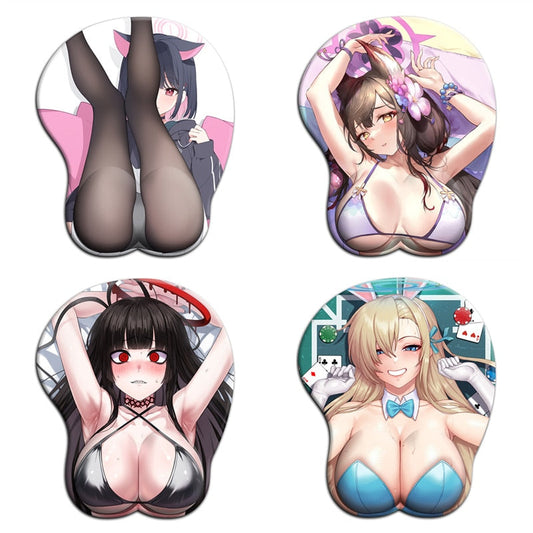 3D Boobs Mousepad | Oppai Ass Tits Mouse Pad | Silicone boobs mousepad