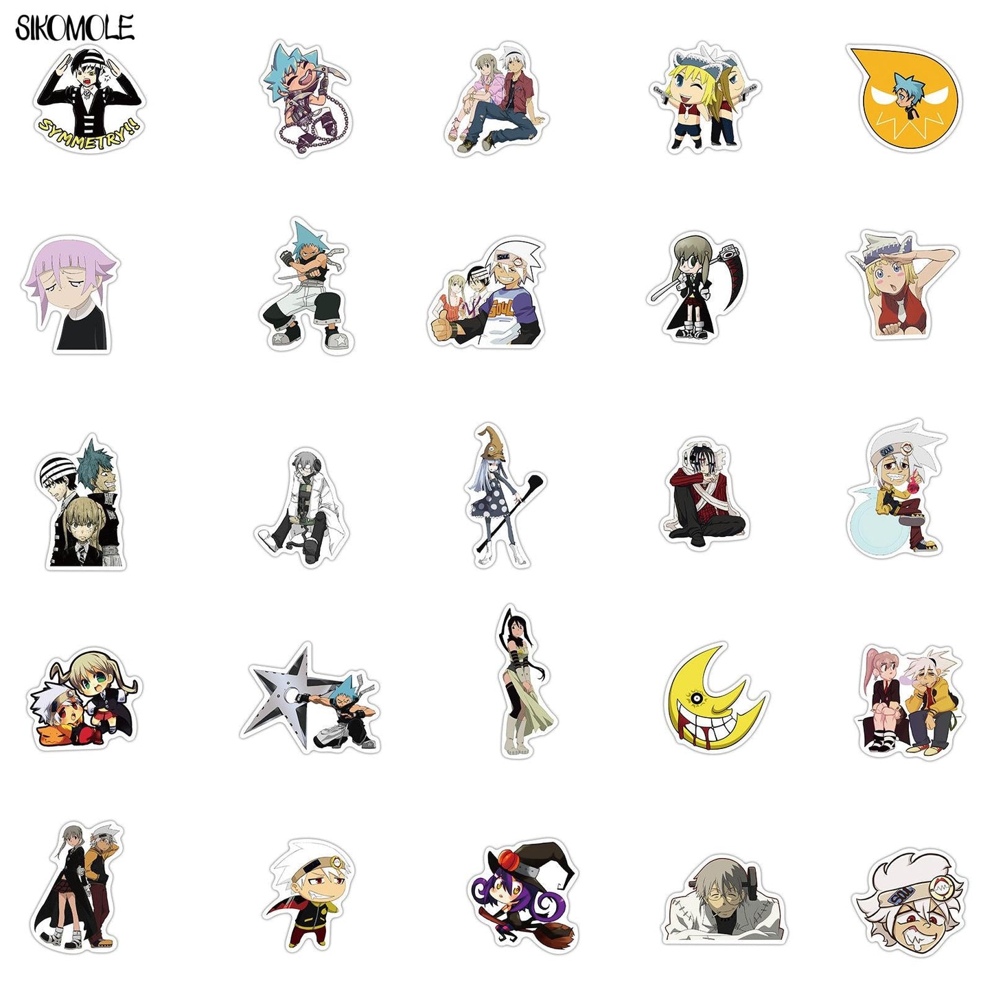 10/30/50PCS Japanese Anime Soul Eater Stickers Cartoon DIY Toys Helmet Bicycle Guitar Notebook Skate Decals Graffiti Sticker F5