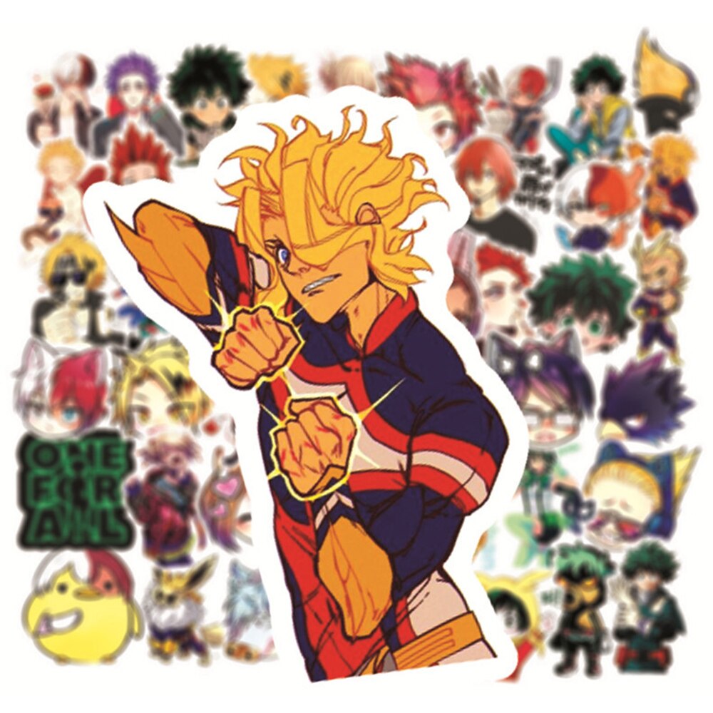 10/30/50PCS Anime My Hero Academia Stickers Waterproof PVC Funny Wall Decals DIY Laptop Wardrobe Luggage Phone Sticker Kids Toy