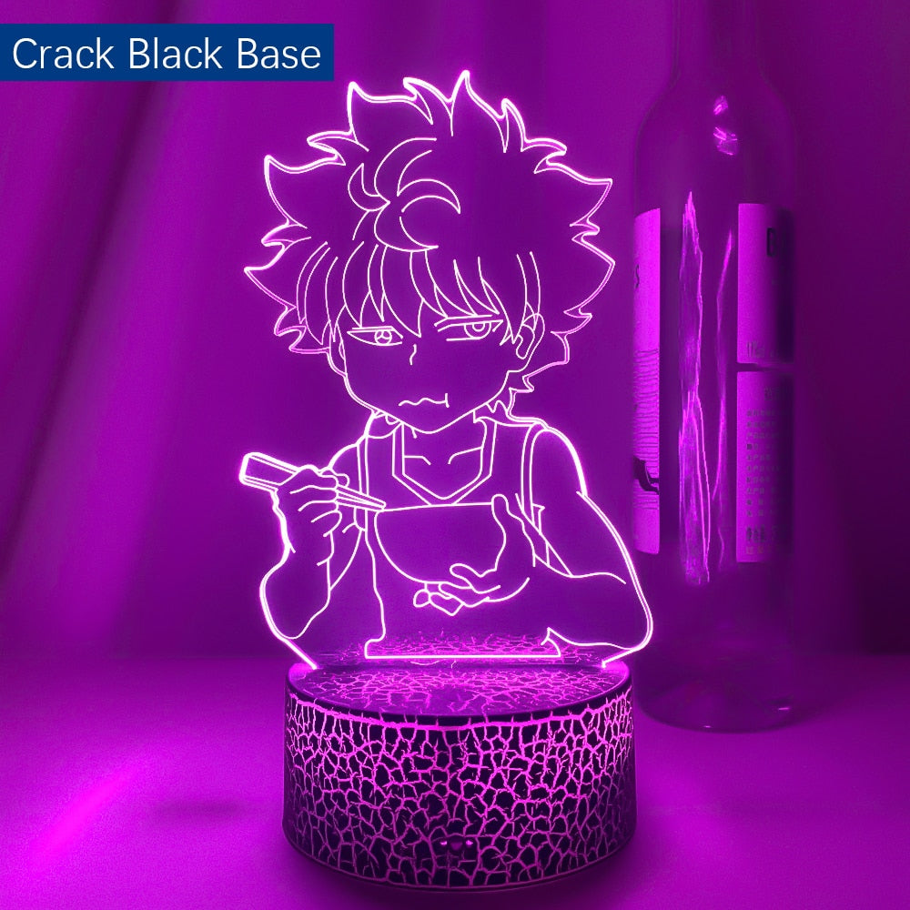 Newest Hunter X Hunter Killua Led Light for Kids Bedroom Decor Hxh Led Night Lights Anime Gifts Acrylic Neon 3d Lamp Killua Cute