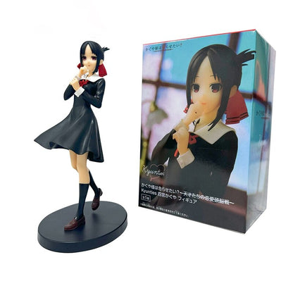 Anime Figure Kaguya-sama：Love Is War Fujiwara Chika Shinomiya Kaguya Pink Hair Black Dress Model Toy Gift Collection Ornaments