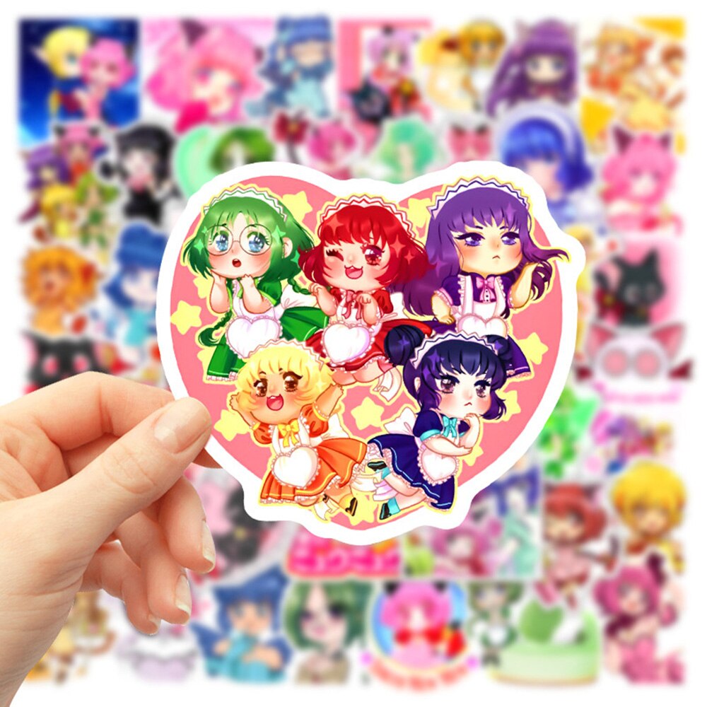 10/30/50PCS Cute Girl Tokyo Mew Mew Anime Cartoon Stickers DIY Laptop Luggage Skateboard Graffiti Decals Sticker for Kid Toys