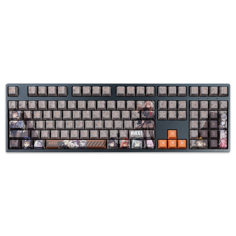 108 Keys PBT Dye Subbed Keycaps Cartoon Anime Gaming Key Caps NIKKE The Goddess Of Victory Keycap For ANSI Layout Cherry Profile