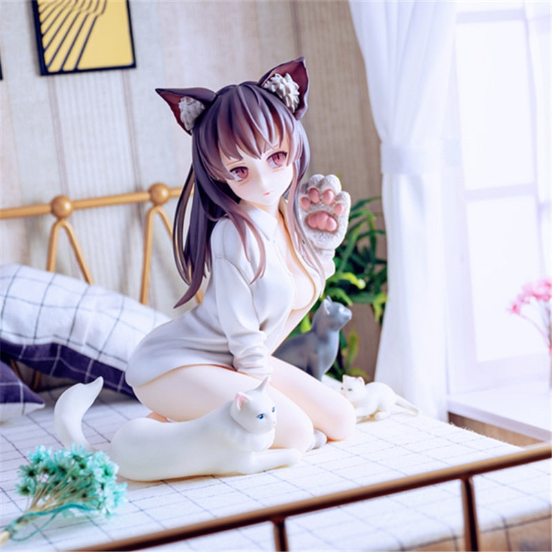 DCTer Catgirl Mia Bishop Rondo Ayaka Chan Skytube Japanese Anime Cat Ears Girl PAction Figure Toys Statue Collectible Model Doll