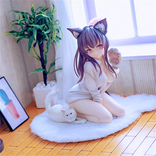 DCTer Catgirl Mia Bishop Rondo Ayaka Chan Skytube Japanese Anime Cat Ears Girl PAction Figure Toys Statue Collectible Model Doll