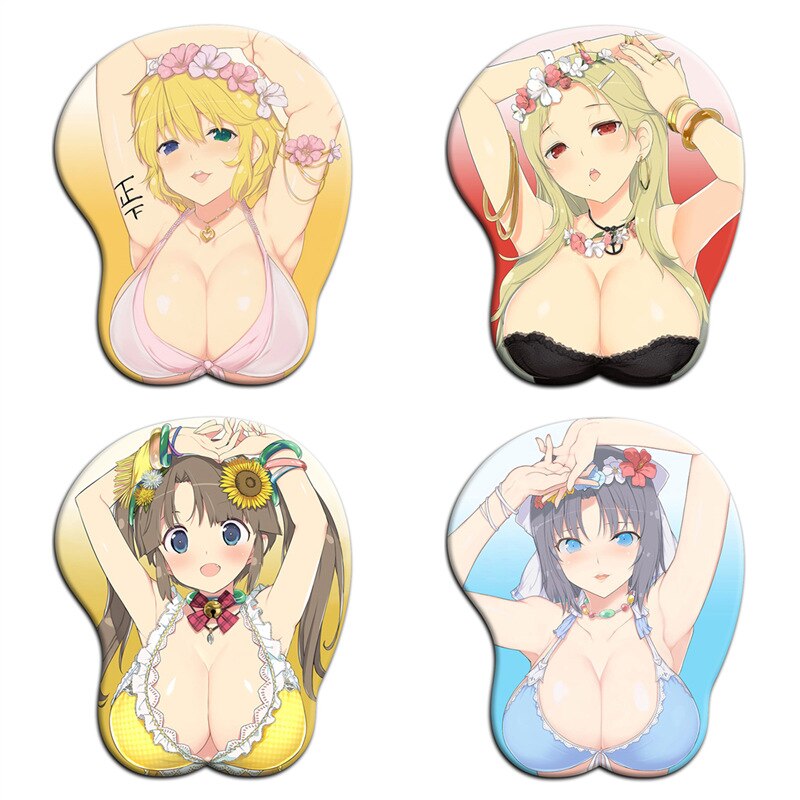 3D Boobs Mousepad | Oppai Ass Tits Mouse Pad | Silicone boobs mousepad