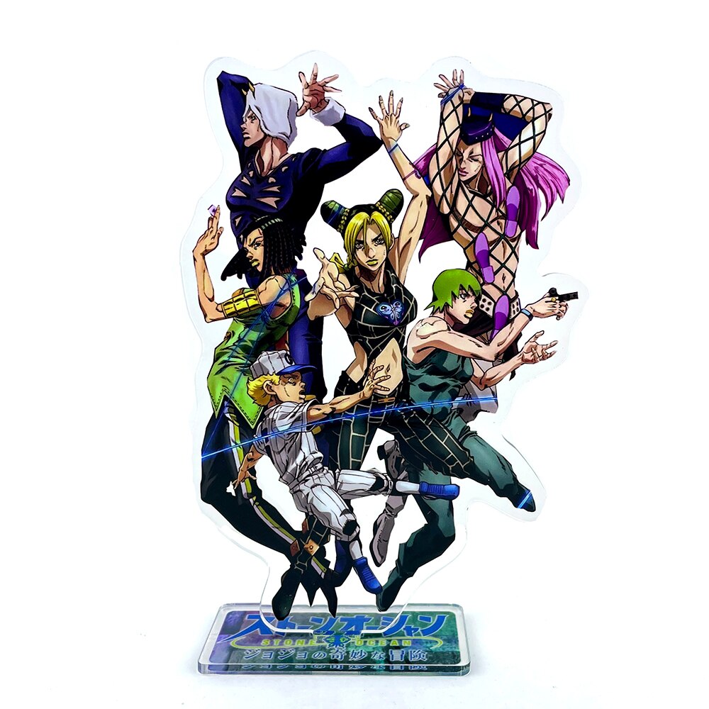 Jo no Kimyou na Bouken Stone Ocean group Jolyne FF Weather Anasui Ermes Emporio acrylic standee figurines cake topper