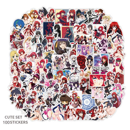 100pcs anime girls Decal Stickers | Hot Waifu stickers Decal Stickers | For  suitcase laptop Car Truck Waterproof Car stickers