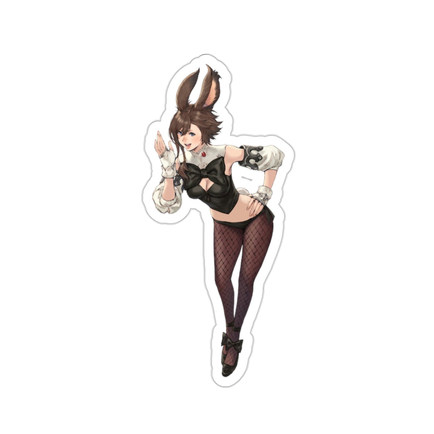 Sexy Viera Bunny Girl Final Fantasy 14 Waterproof Sticker - Weatherproof Vinyl Car Decal