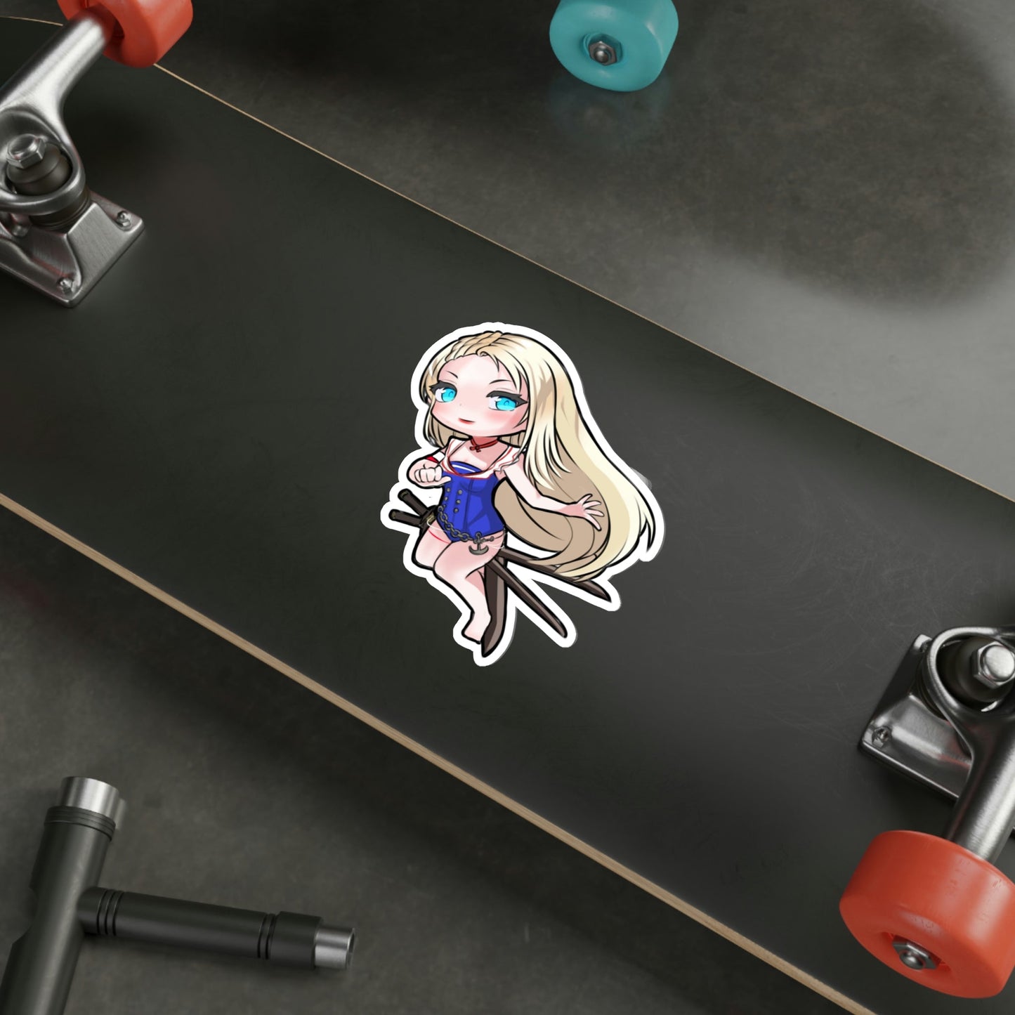 Lost Ark Katana Chibi Waifu Waterproof Sticker - Weatherproof Vinyl Car Decal