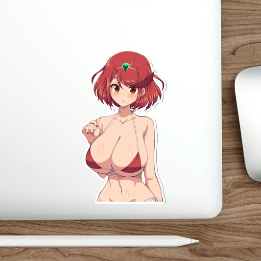 Xenoblade Pyra Bikini Top Waterproof Sticker - Ecchi Vinyl Decal