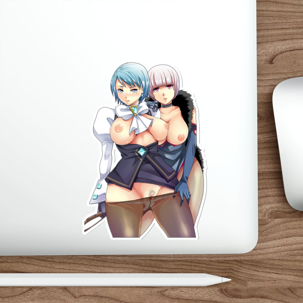 Hentai Ace Attorney Franziska von Karma and Shih-na Waterproof Sticker -  Ecchi Vinyl Decal