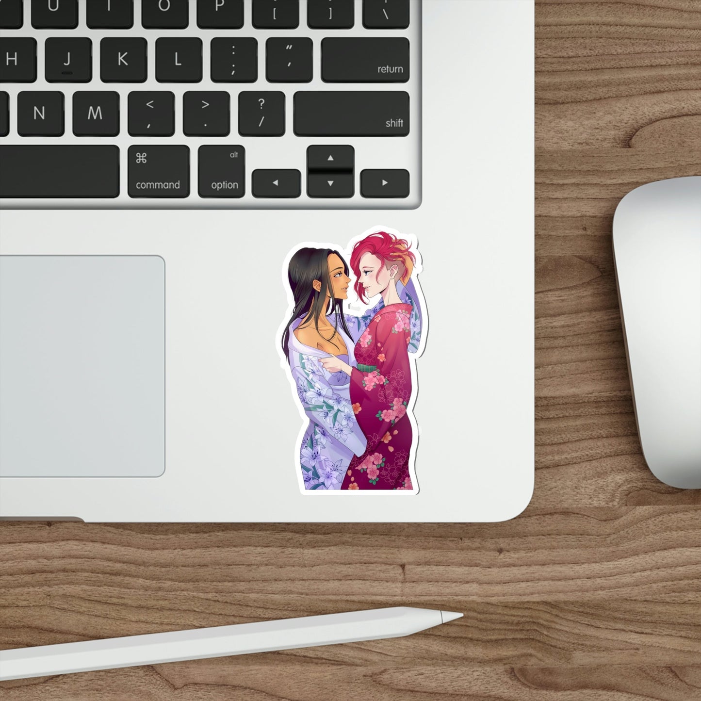 Sexy Yukata Sara Crispino Mila Babicheva Yuri on Ice Waterproof Sticker - Weatherproof Vinyl Car Decal