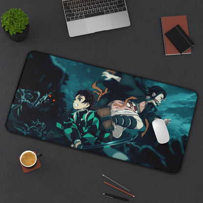 Demon Slayer Mouse pad Anime Large Desk Mat - Tanjiro and Nezuko - The Mouse Pads Ninja 31" × 15.5" Home Decor