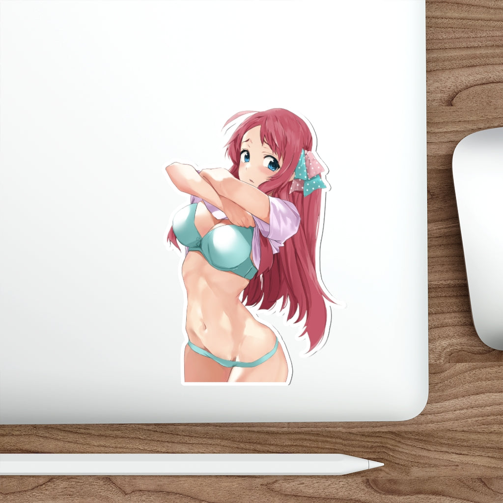 Zombieland Saga Sakura Minamoto Undressing Waterproof Sticker - Ecchi Vinyl Decal