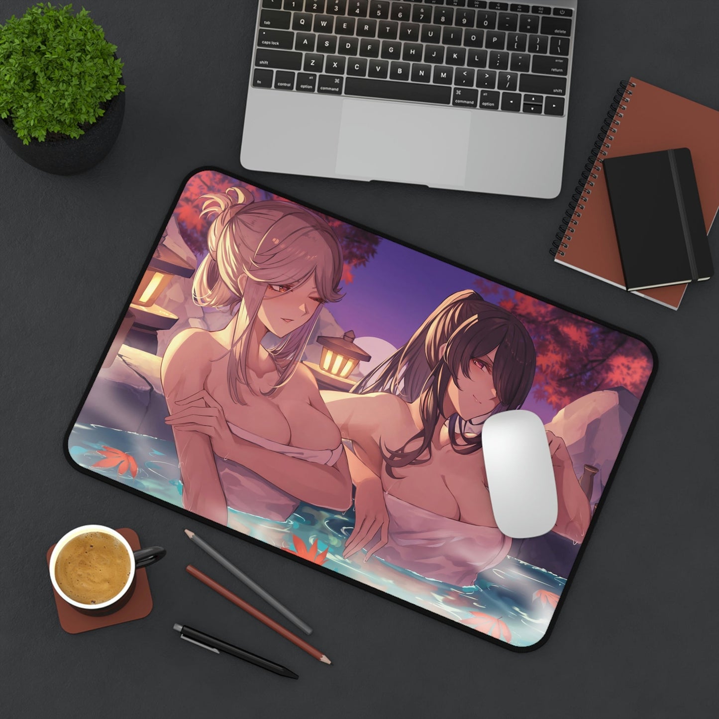 Genshin Impact Mousepad - Onsen Beidou And Ningguang Large Desk Mat - Mouse Pad - Gaming Playmat