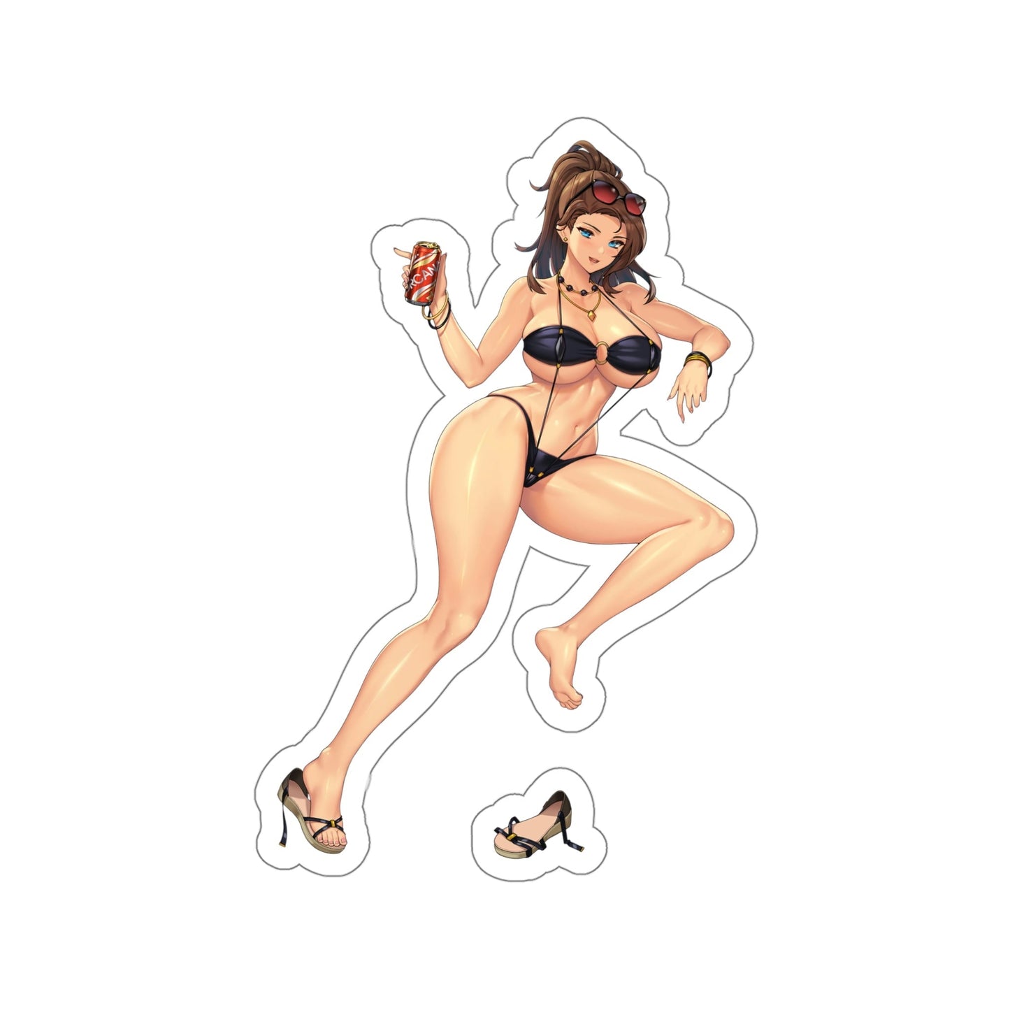 Last Origin Lumberjane Bikini Beer Sticker - Kawaii Waterproof Decal