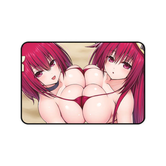 Sexy Anime Boobs Mousepad Doujin - Oppai Desk Mat - Big Gaming Mouse Pad - MTG Playmat