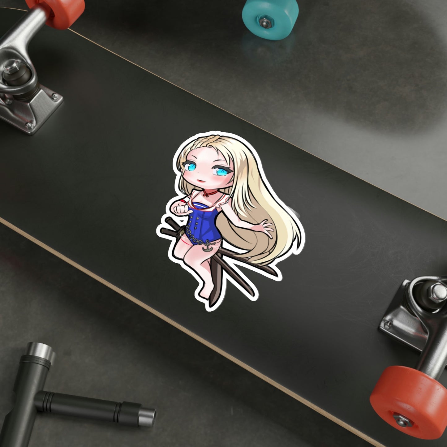 Lost Ark Katana Chibi Waifu Waterproof Sticker - Weatherproof Vinyl Car Decal