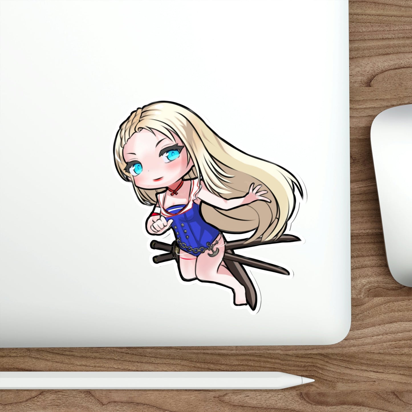 Lost Ark Katana Chibi Waifu Waterproof Sticker - Weatherproof Vinyl Car Decal