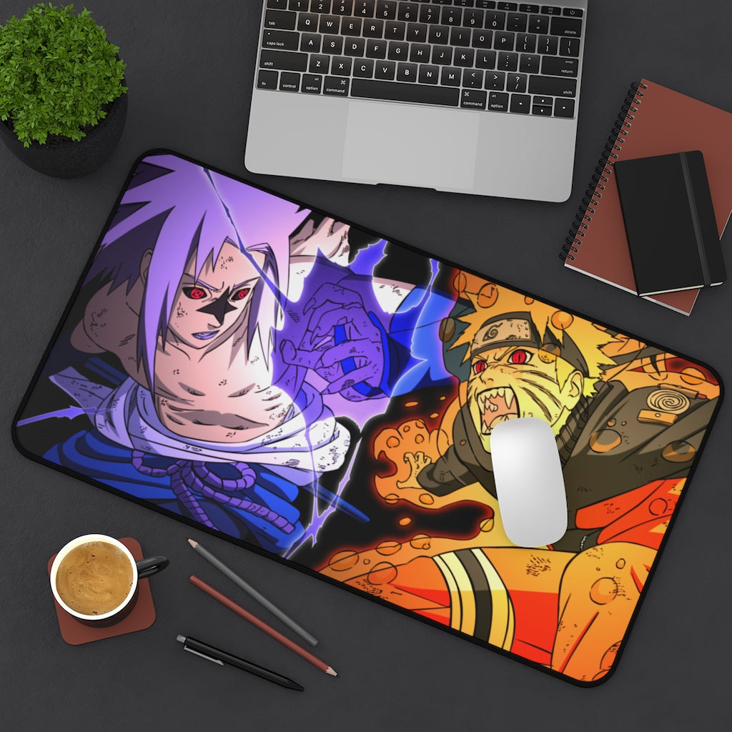 Naruto Anime Mouse Pad / Desk Mat - sasuke & naruto - The Mouse Pads Ninja Home Decor