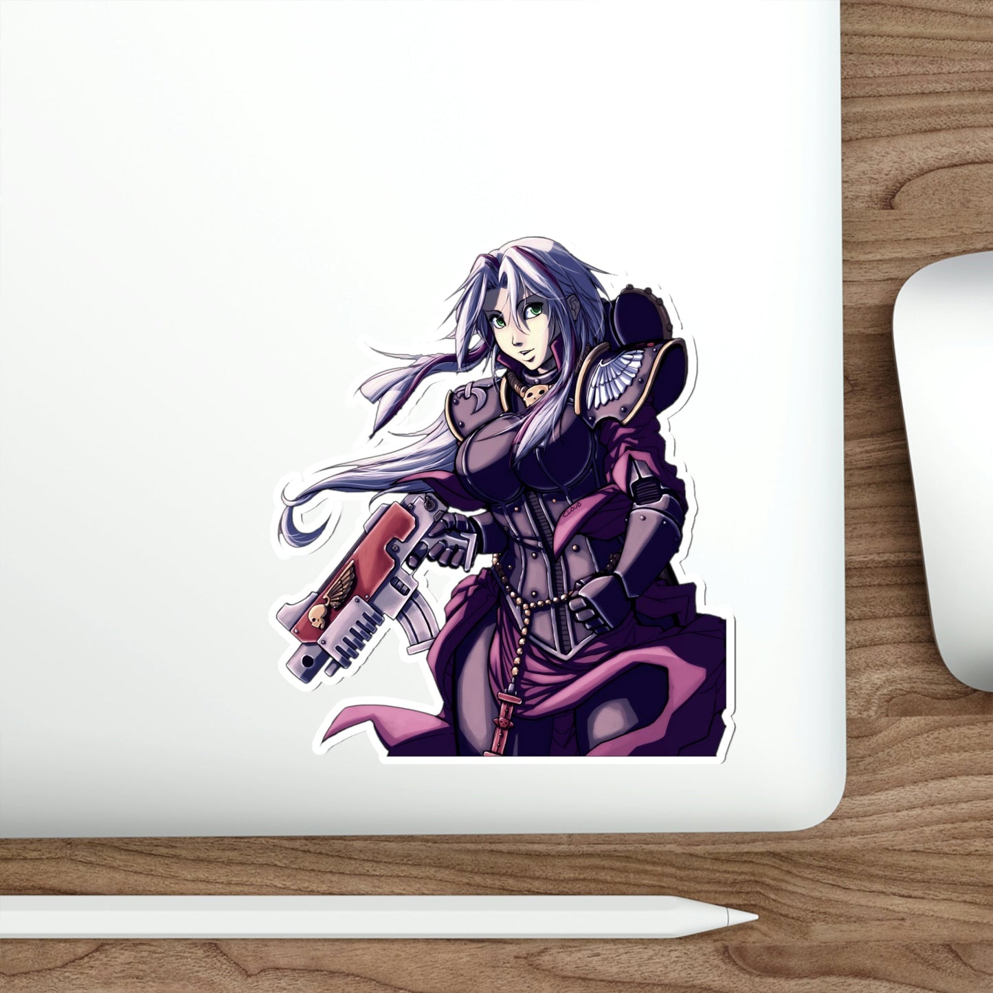 Waifu Adepta Sororitas Warhammer 40k Waterproof Sticker - Weatherproof Vinyl Car Decal