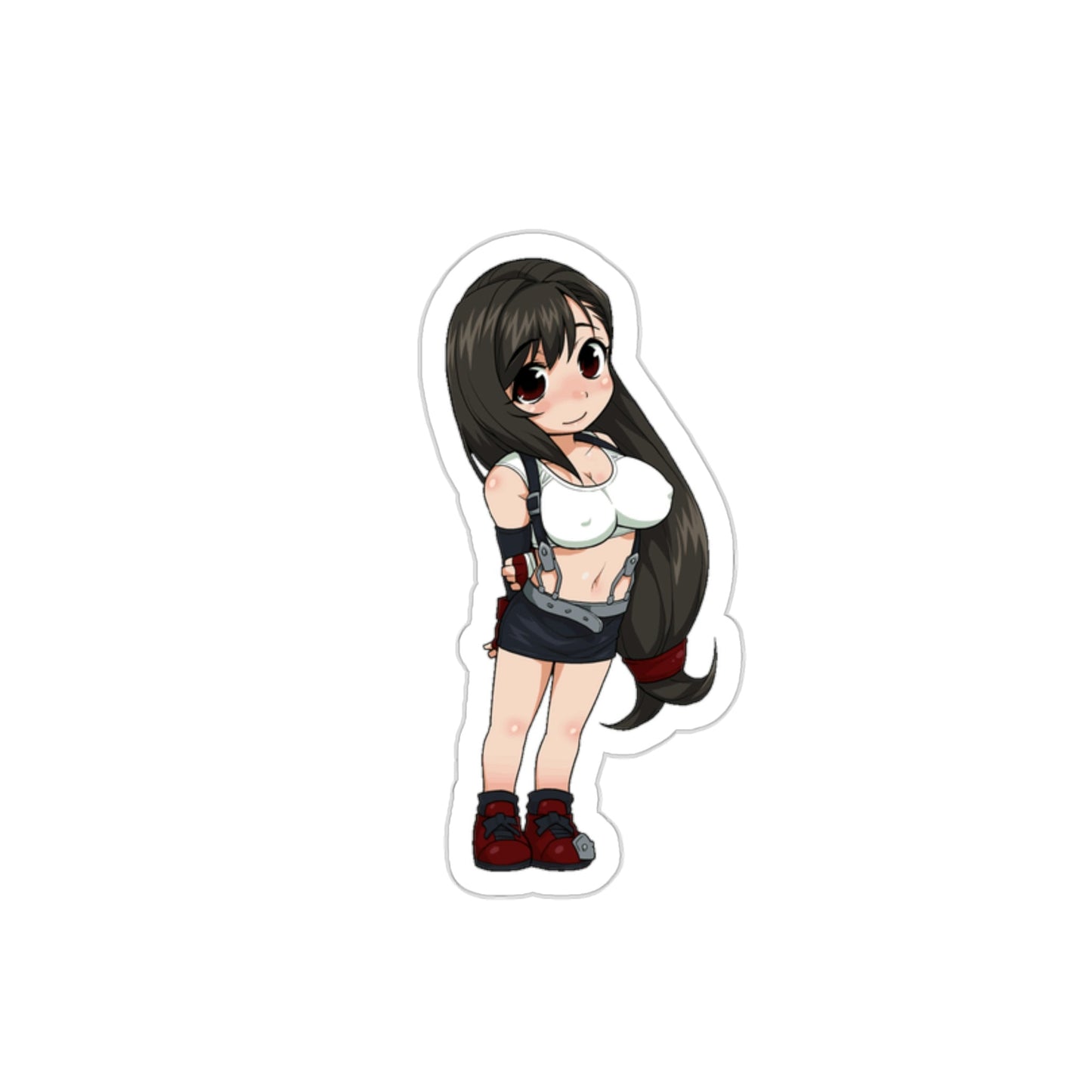 Chibi Sexy Tifa Lockhart Final Fantasy 7 Waterproof Sticker - Weatherproof Vinyl Car Decal