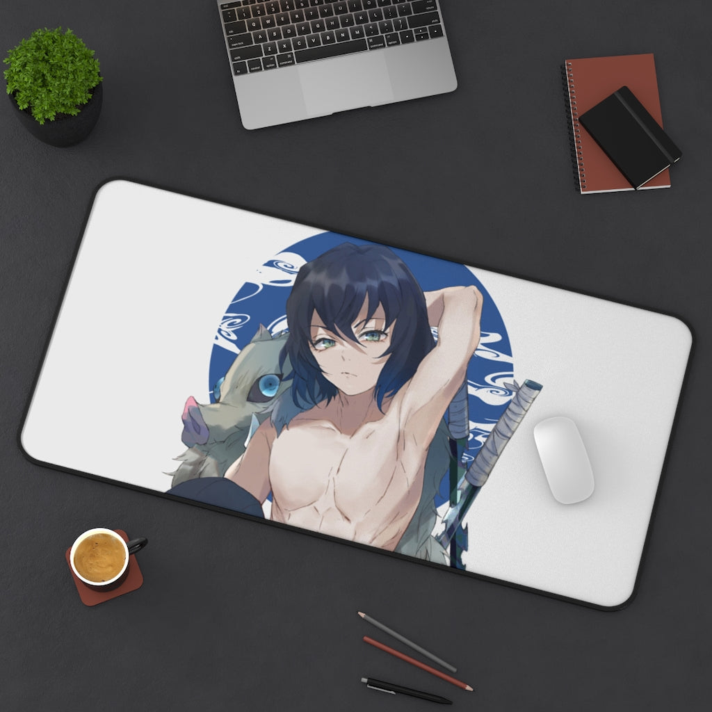 Demon Slayer Mouse pad Anime Large Desk Mat - Hashibira Inosuke - The Mouse Pads Ninja 31" × 15.5" Home Decor