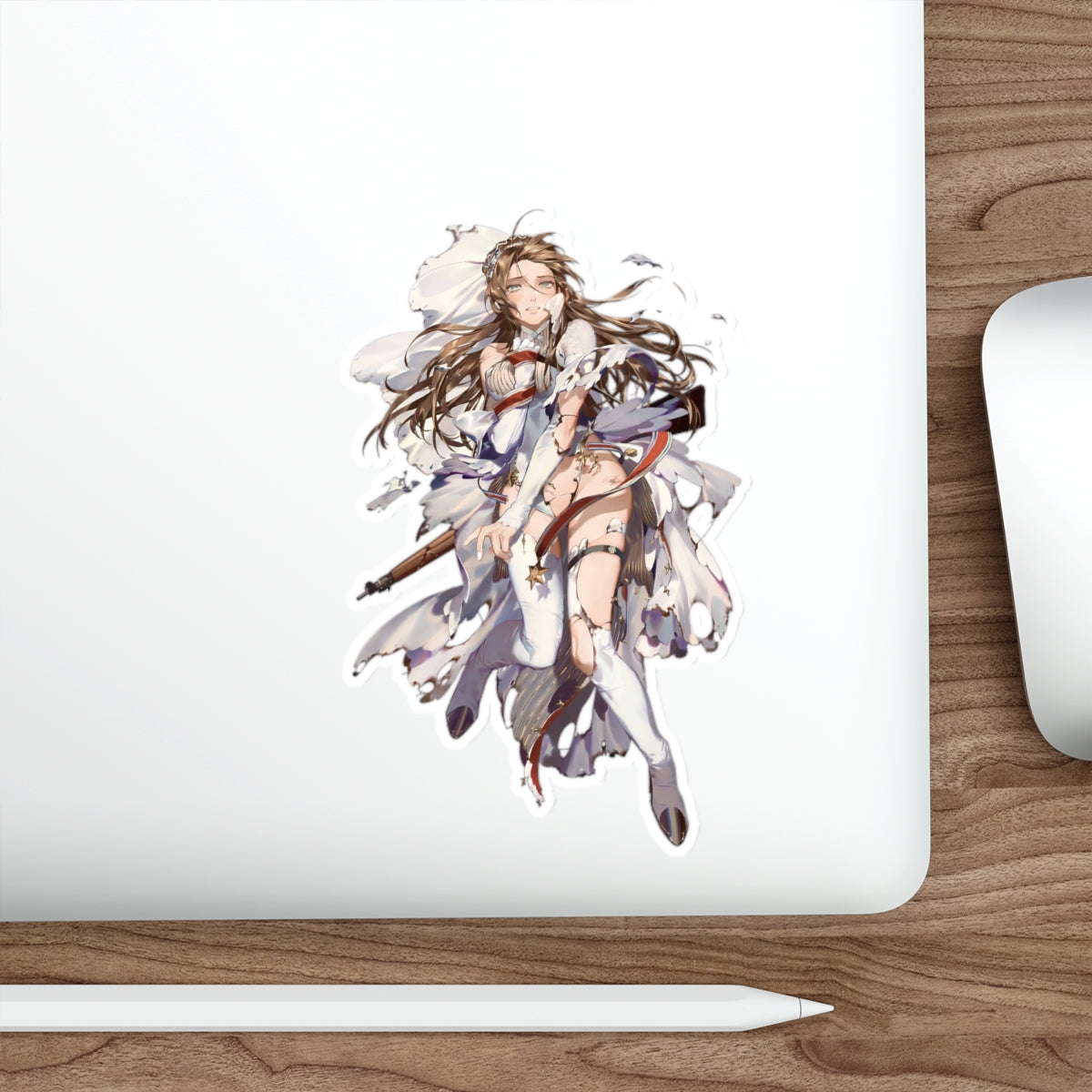 Distressed Bride Lee Enfield Girls Frontline Waterproof Sticker - Weatherproof Vinyl Car Decal