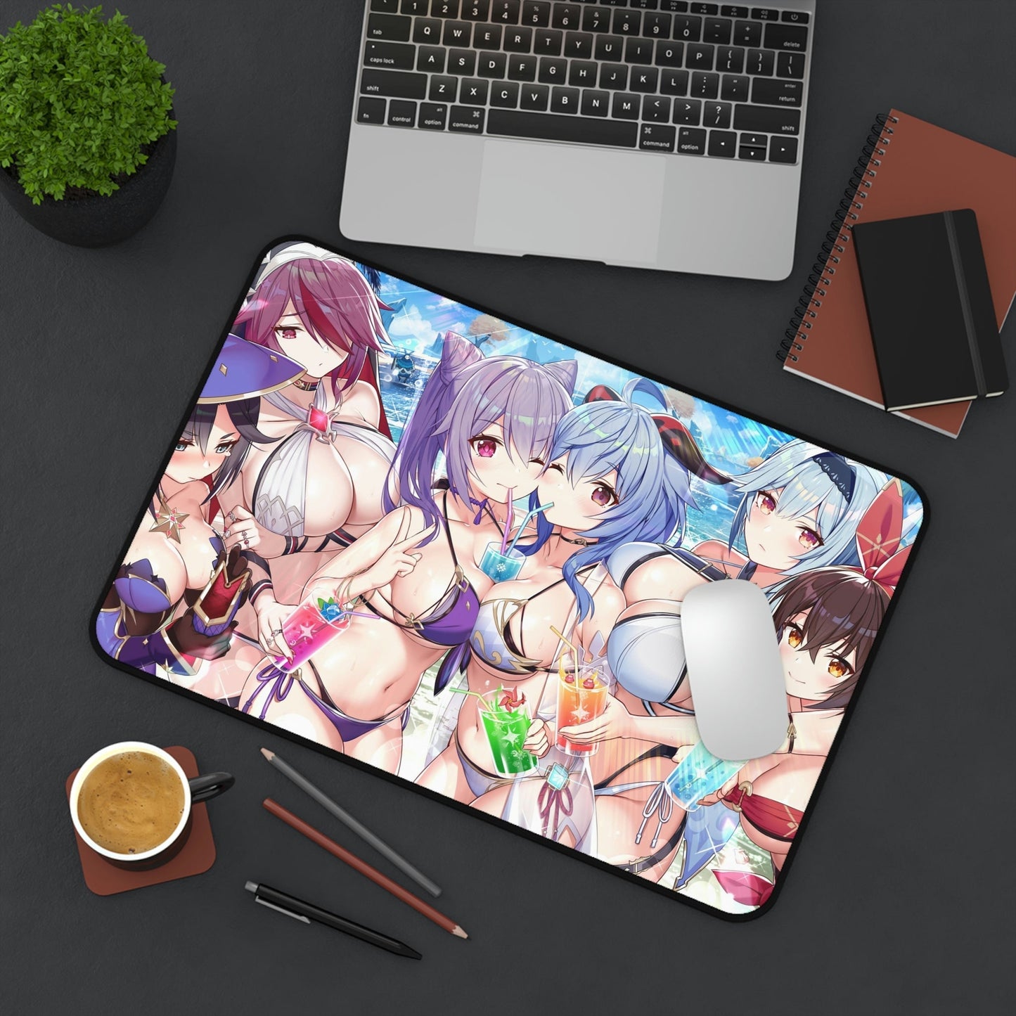 Genshin Impact Anime Mousepad Doujin - Desk Mat - Big Gaming Mouse Pad - Gamer Playmat