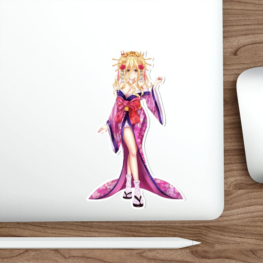 Date A Live Sexy Kimono Mukuro Hoshimiya Waterproof Sticker - Ecchi Vinyl Decal