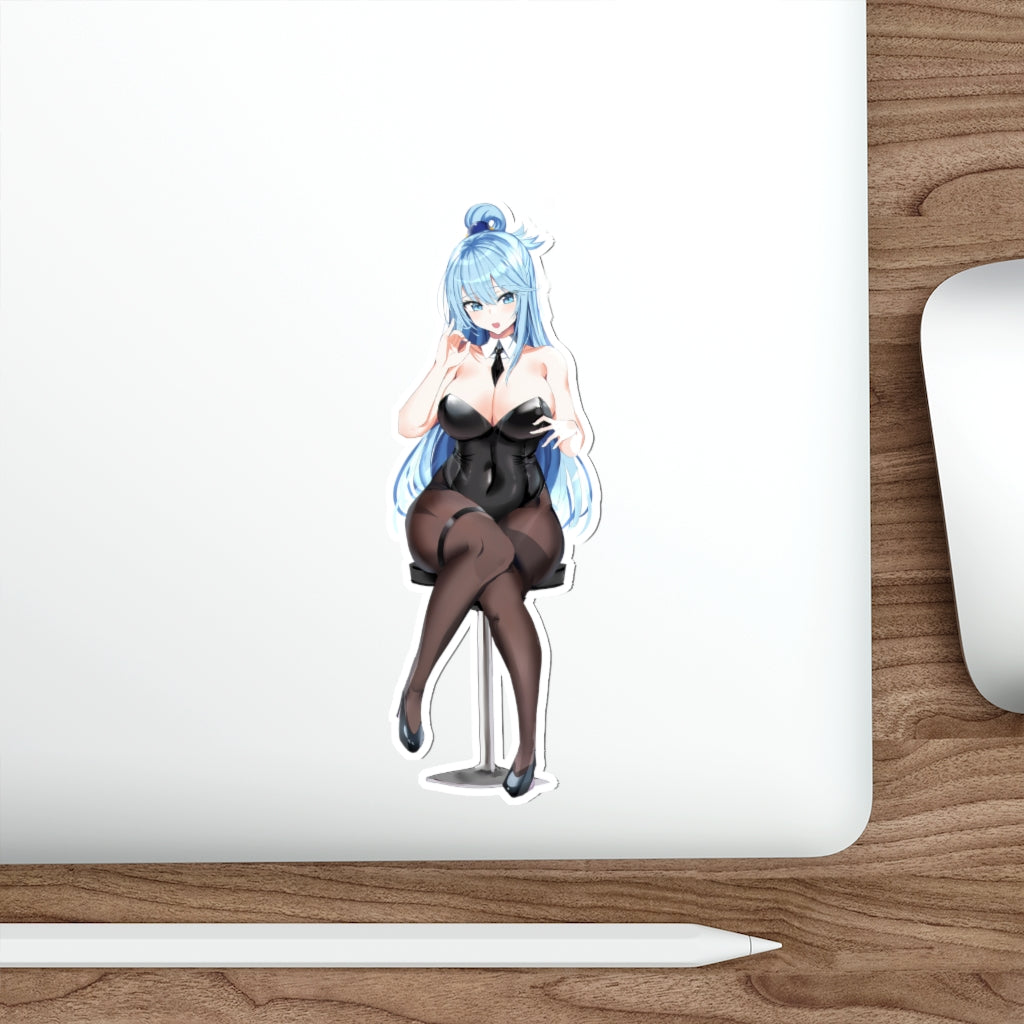 Konosuba Aqua Sexy Bunny Girl Waterproof Sticker - Ecchi Vinyl Decal