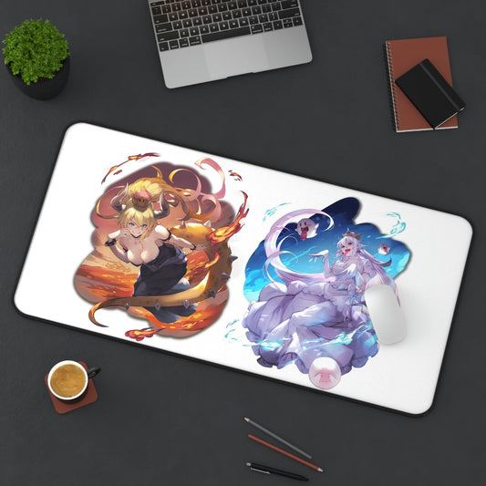 Bowsette and Booette Mousepad - Anime Desk Mat - Big Gaming Mouse Pad - MTG Playmat