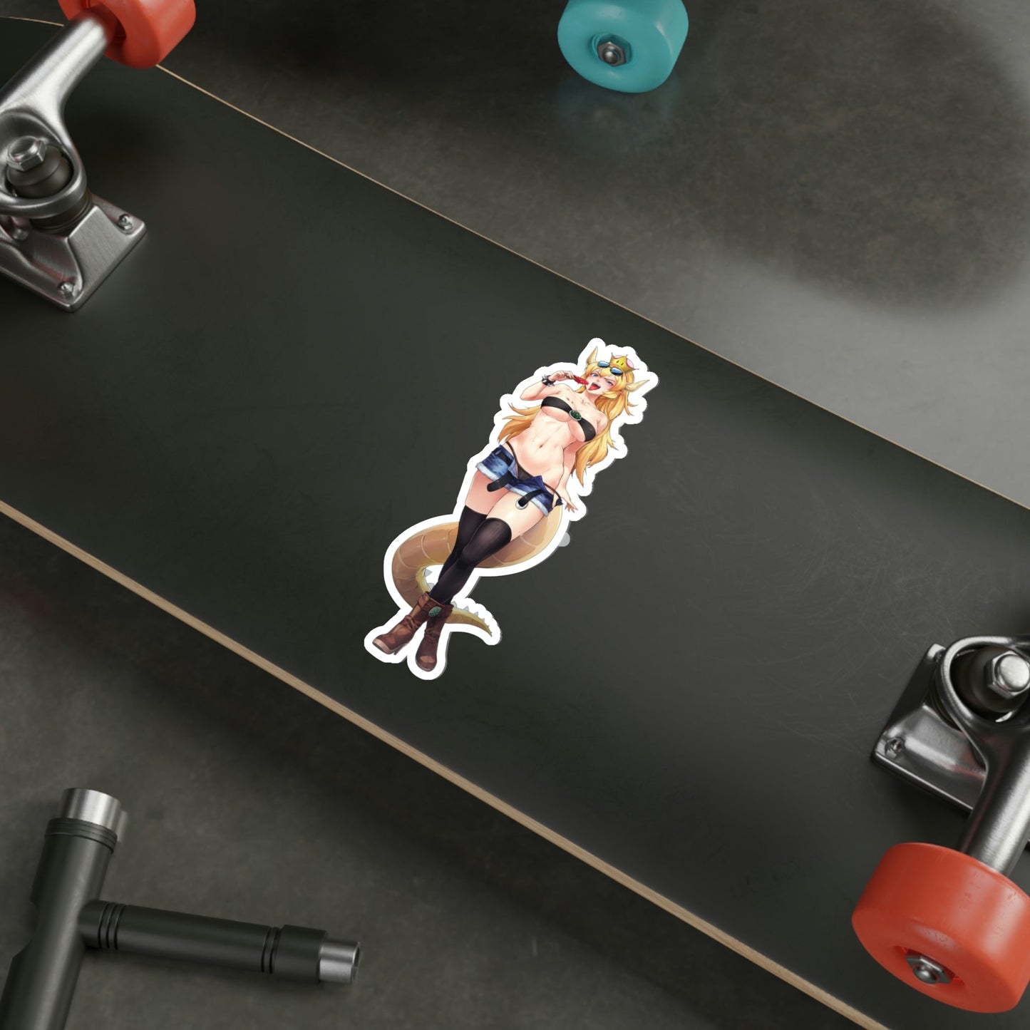 Sexy Bowsette Ice Cream Waterproof Sticker - Weatherproof Vinyl Car Decal