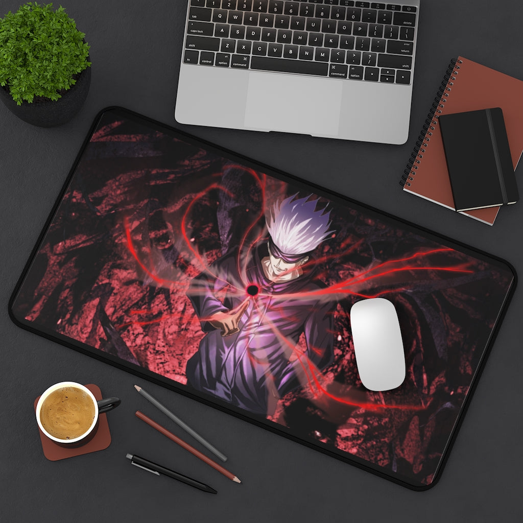 Jujutsu Kaisen Large Mouse pad / Desk mat - Gojo Satoru Red technique - The Mouse Pads Ninja Home Decor