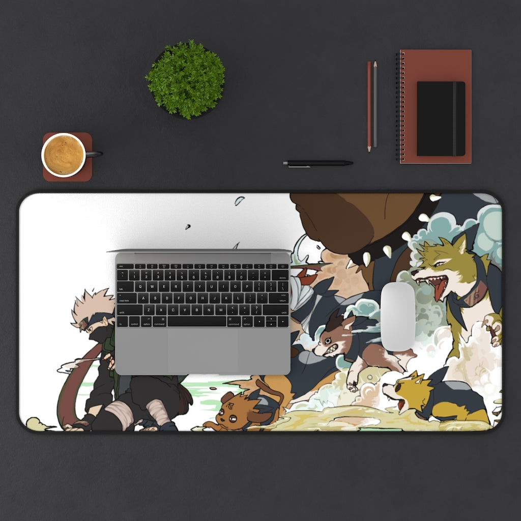 Kakashi dog team - Naruto Shippuden Anime Computer Mouse Pad / Desk Mat - The Mouse Pads Ninja Home Decor