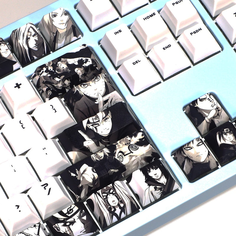 Naruto Keycaps - Mechanical Keyboard PBT Keycaps 104 Keys -  Japanese Cartoon Cherry Profile Height Sublimation.