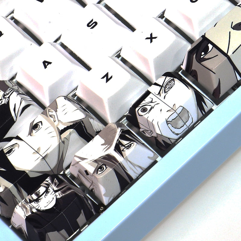 Naruto Keycaps - Mechanical Keyboard PBT Keycaps 104 Keys -  Japanese Cartoon Cherry Profile Height Sublimation.