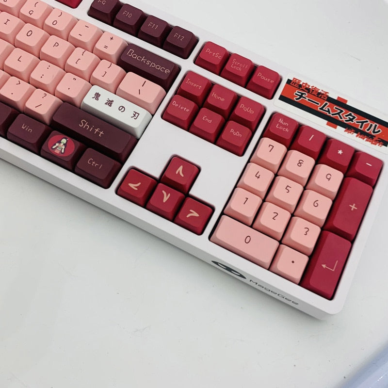 Demon slayer Keycaps - 117 Keys Anime Keycaps - XDA Profile PBT Dye ( For MX Switch 61/68/87/104/108 and other mechanical keyboard )